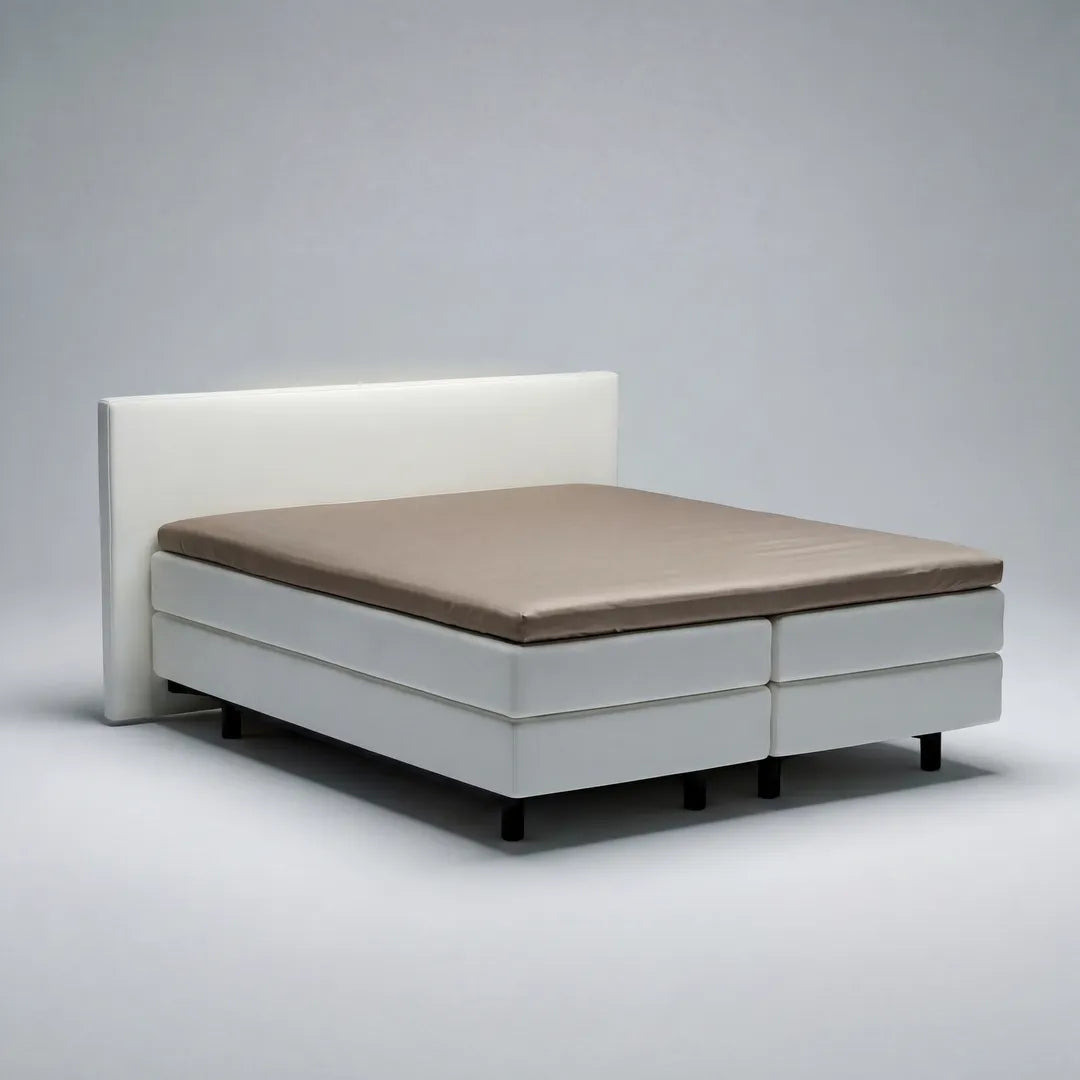 Taupe 100% Katoensatijn Topper hoeslaken