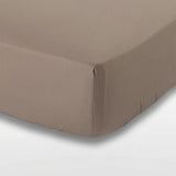 Taupe 100% Katoensatijn Hoeslaken