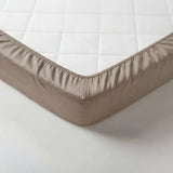 Taupe 100% Katoensatijn Topper hoeslaken