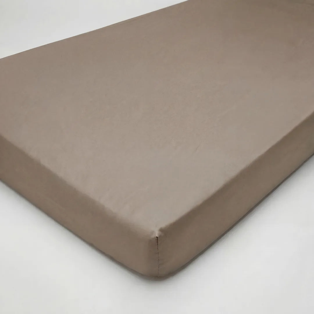 Taupe 100% Katoensatijn Topper hoeslaken