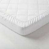 Wit 100% Katoensatijn Topper hoeslaken