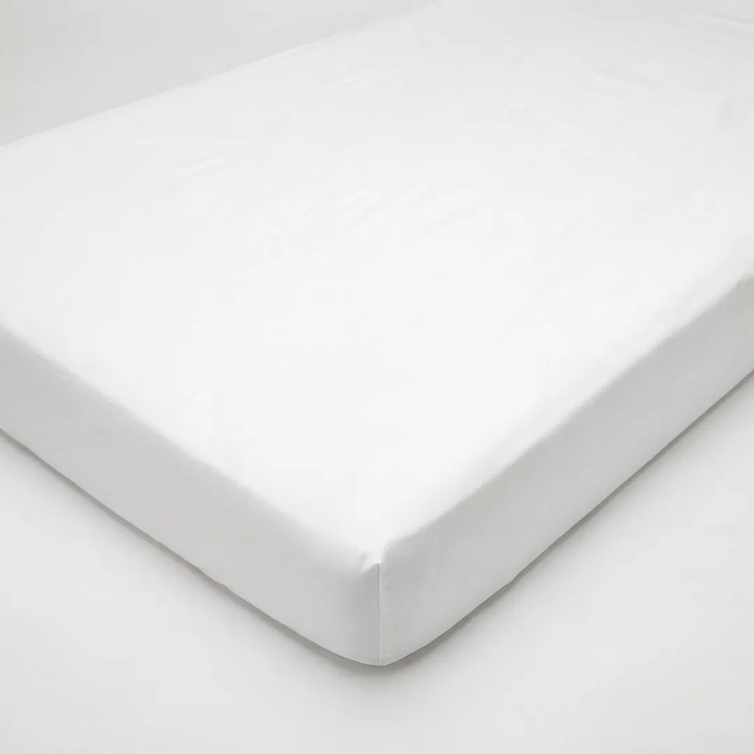 Wit 100% Katoensatijn Topper hoeslaken