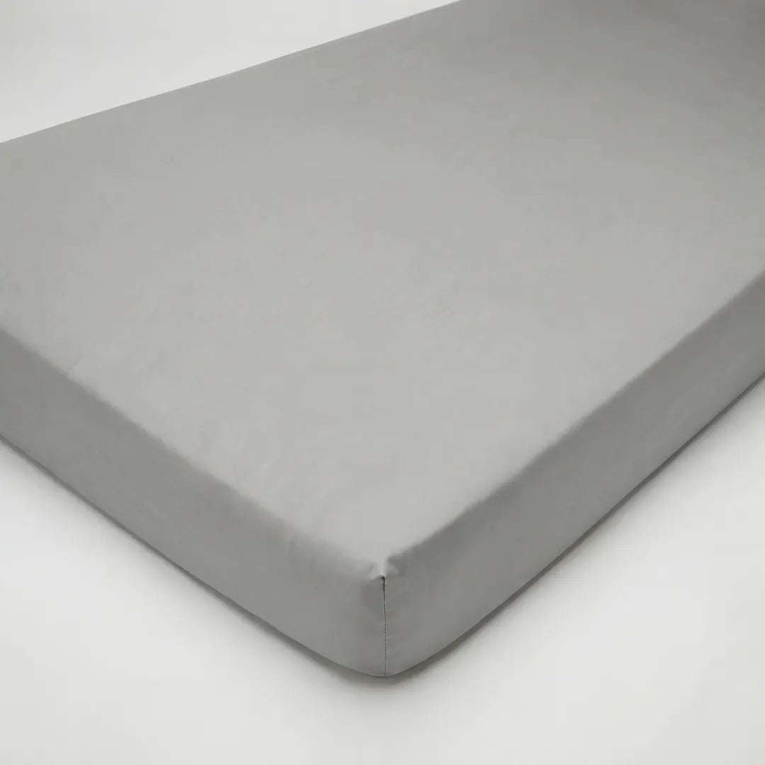Zilvergrijs 100% Katoensatijn Topper hoeslaken