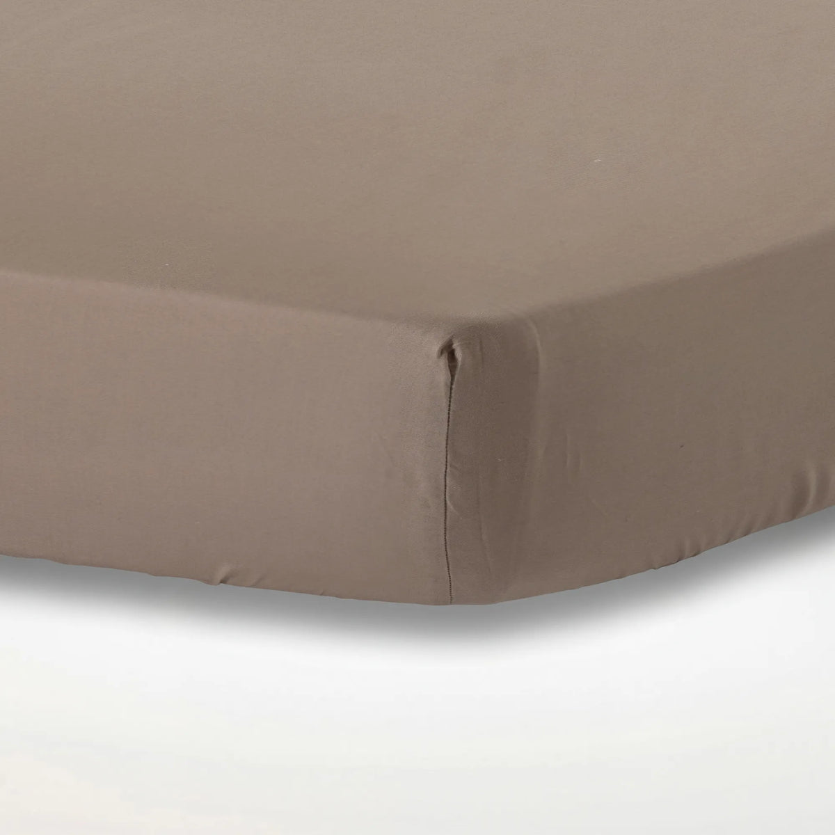 Taupe 100% Katoensatijn Topper hoeslaken